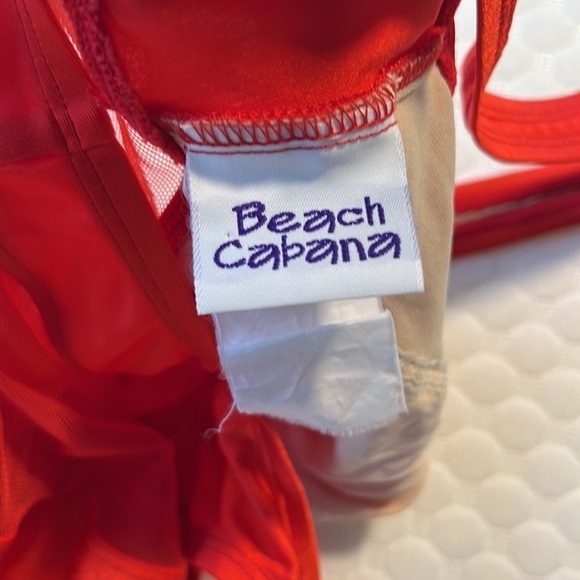 ⭐️Beach Cabana, Vibrant Red, Mesh Middle, Sexy, Fun, Size Small - Picture 4 of 8